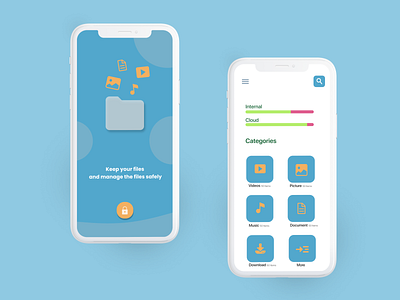 File manager App app design ui ux web