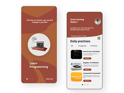 Programming learning App app design ui ux web