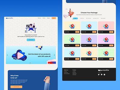 Education Web App Landing Page