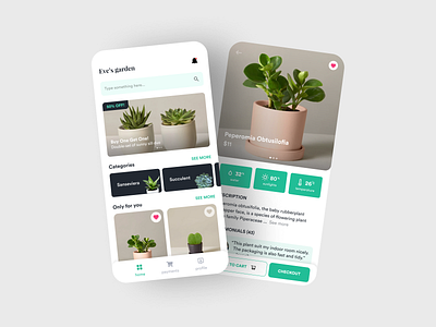 Eve's Garden - Plants Marketplace app app design creative designs garden house mockup plants uiapp uidesign uiux uiuxdesign uxdesign
