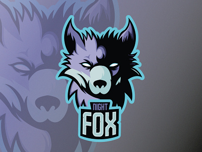 Night-fox @daily ui @graphicdesign @logo esport icon illustration logodesign logotype typography vector
