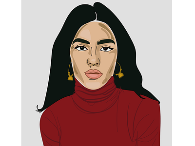 Woman in Red art digital illustration illustration