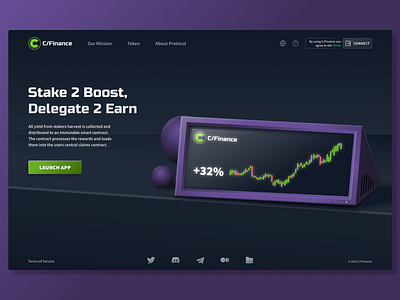 Crypto app landing page