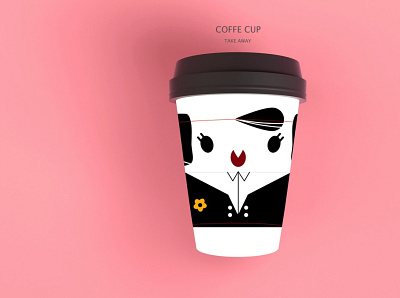 cafe cup branding design illustration typography vector