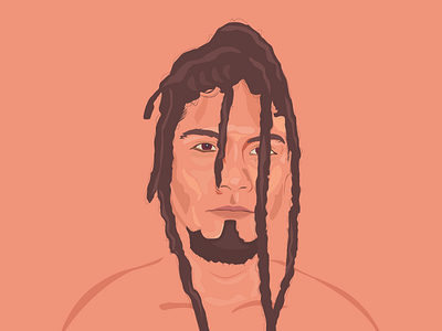 Dreadlock Guy design draw drawing flat illustration minimal portrait portrait art portrait illustration vector