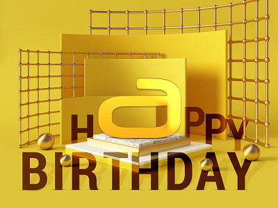 happy birthday birthday color consept design illustration logo ui