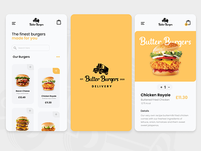 Butter Burgers branding burgers delivery deliveryapp design food food app foodtruck instagram takeaway takeout ui uidesign uiux uxdesign