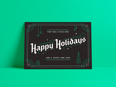 Holiday Mailer collateral design illustration print design typography