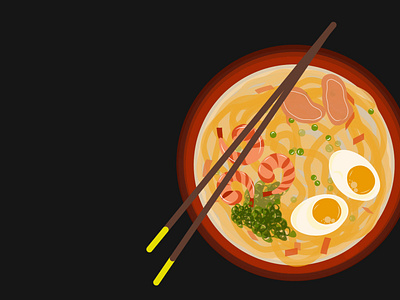 Ramen Cravings art design flat icon illustration illustrator logo vector web website