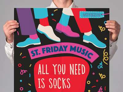 poster festival hippie music poster socks