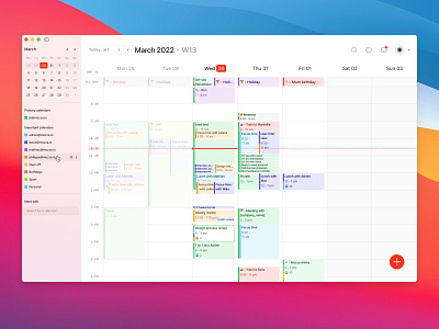 Weekly View calendar design product product design productivity ui ux webapp y combinator