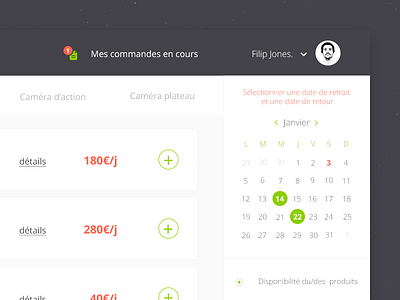 Cifaloc clean dashboard design flat interface layout product ui ux webapp webdesign