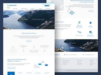 Natural Gas - Home clean corporate ecommerce flat homepage layout neat ui ux webdesign website