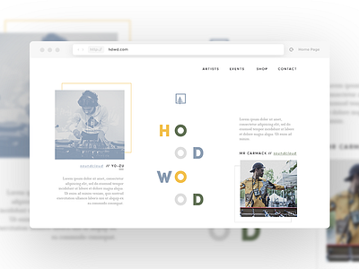 Hood Wood Music clean design graphic minimalist music neat ui website white