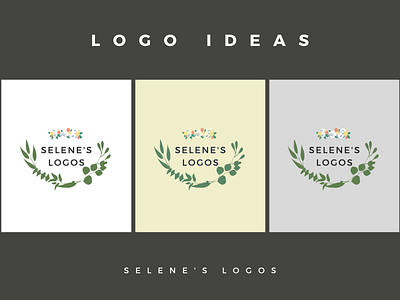 Logo Ideas For Selene's Logos - Neutral Colors and Floral branding design floral design floral logos icon illustration logo designer logodesign logoideas logotype logotype designer logotypedesign logotypes minimal neutrals