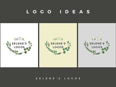 Logo Ideas For Selene's Logos - Neutral Colors and Floral