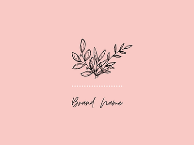 Selene's Logos - Floral Pink Minimalistic Small Business Logo branding floral floral design floral logo icon logo logodesign logodesigns logoidea logoideas logotype design logotypedesign