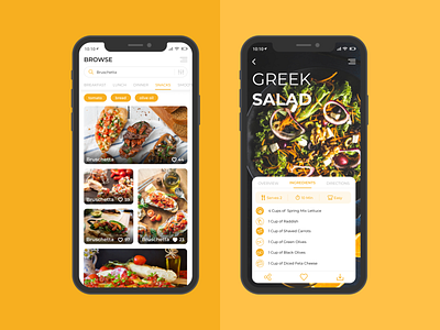 Food App Design branding branding design bright colors clean interface color pops high contrast pastel colors ui ui design