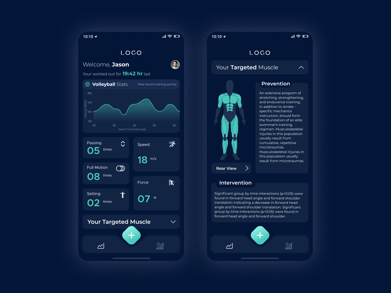 Sports performance tracking app by CC Creative on Dribbble