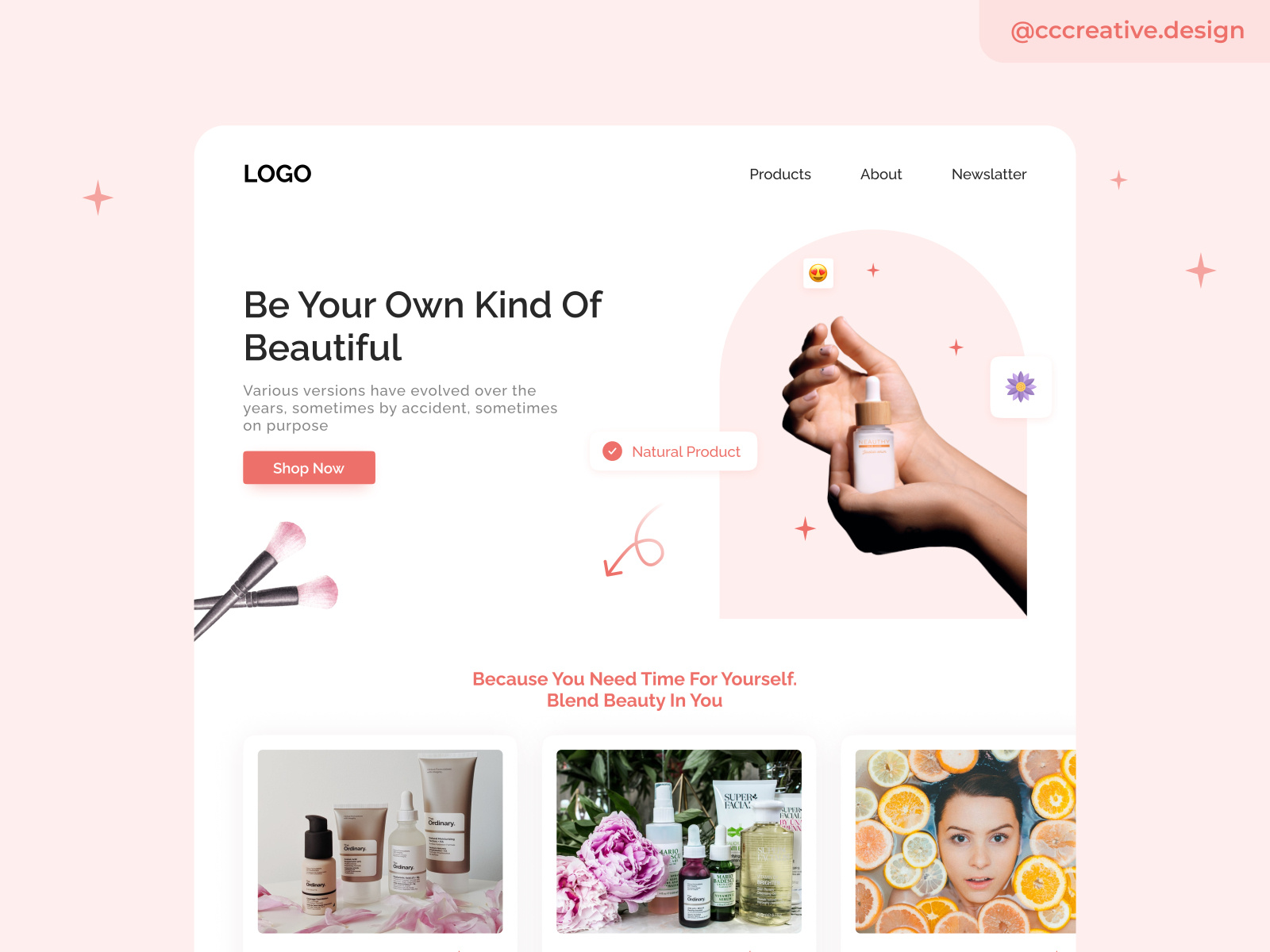 Skincare Landing Page by CC Creative on Dribbble