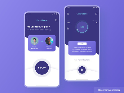 Card Game Concept UI Design android app design branding design clean clean interface color pops design interface ios ios design pastel colors product design ui ui design ui ux ux ux design