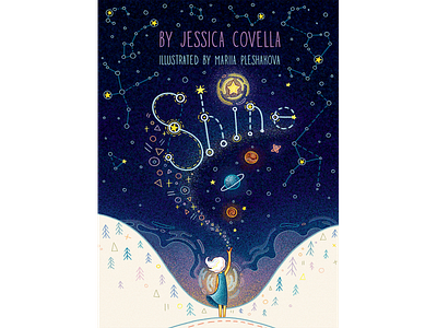 Shine. Book cover design book cover design children book illustration constellations illustration mountains self help space stars