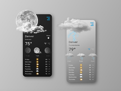 Weather App app daily ui dailyui mobile ui user experience user interface user interface design ux weather weather app