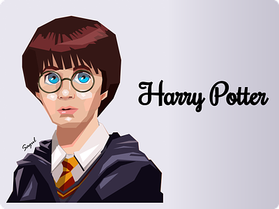 Harry Potter portrait illustration design illustration portrait portrait illustration vector