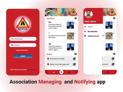 Association managing and notifying app