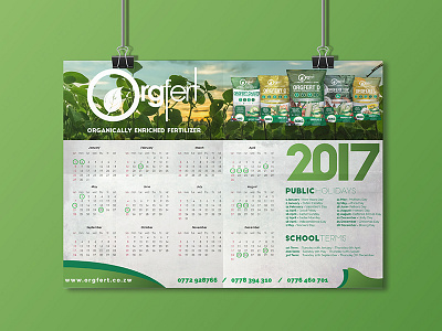 Orgfert Calendar calendar design layout print