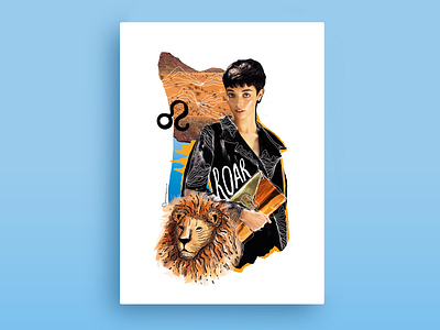 Leo art collage design editorial horoscope illustration magazine