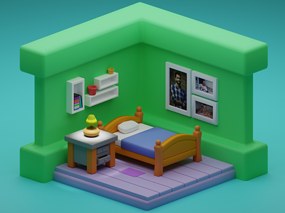 Bedroom 3d animation