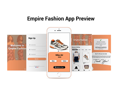 Empire Fashion UI app view