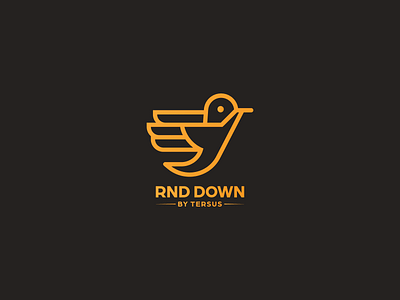 Rnd Down Bird logo Design