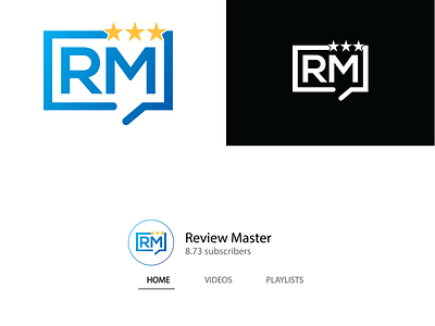 Review Master Logo Design brand identity branding design logo logo design logo for youtube minimalist logo rating logo review logo youtube logo
