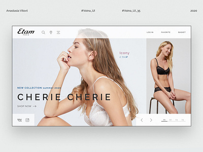 Etam PARIS Lingerie redesign concept art creativity daily e commerce ecommerce interaction lingerie minimal shop store ui uidesign ux web design webdesign website