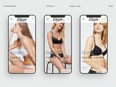 Etam PARIS Lingerie redesign concept art concept creativity daily e commerce ecommerce interaction lingerie minimal mobile ui redesign shop store ui ui design ux web design webdesign website