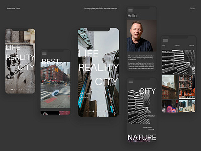 Photographer portfolio website concept adaptive concept daily inspiration interaction interface minimal mobile design mobile ui photographer portfolio ui uidesign uiux ux uxui web design website