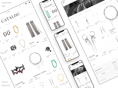 Jewelry store e-commerce concept catalog