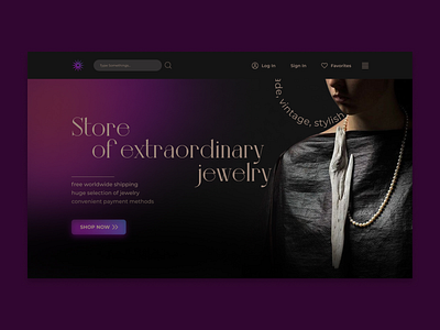 concept hero image jewelry store concept design e commerce hero image jewerly store ui webdesign