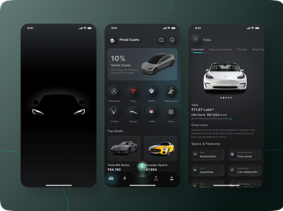 Car Mobile App app design ui