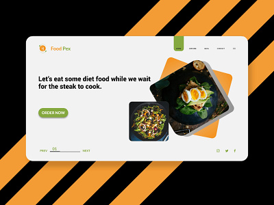 Food web page design food illustration food website uidesign uiuxgraphic web designer webdesign website