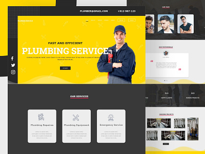 Plumber  plumbing website home page