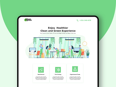 cleaning service landing page clean clean ui cleaning cleaning services cleaning website illustration landing page ui landing pages landingpage service ui ux uidesign uiuxgraphic