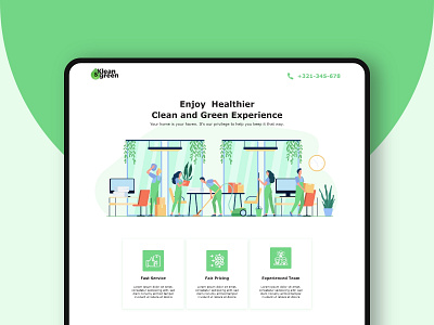 cleaning service landing page