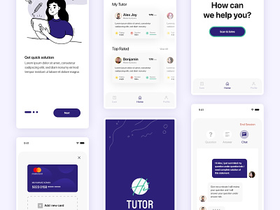 Online Tutor app app design app designer app ui ux application online learning teacher app tutor app uidesign uiuxgraphic