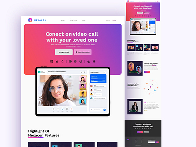 Video calling landing page