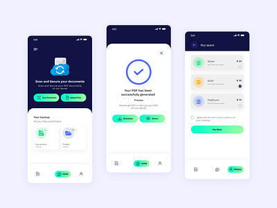 Scan and backup app design
