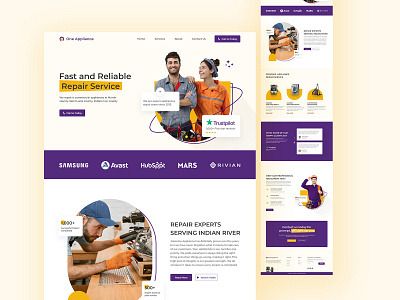 Home Aplliances Repair appliances repair appliances website home appliances home page landing landing page landing page desinger ui ui designer uidesign uiuxgraphic ux ux design web deisgn webdeisgn