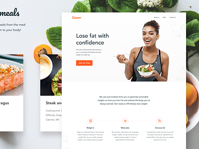 Leanrr Website diet fitness health landing page website